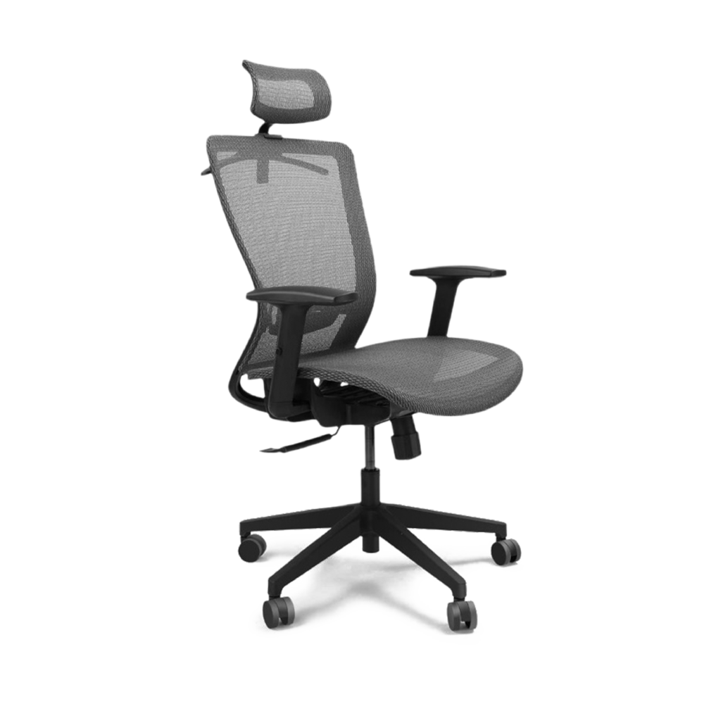 High Back Ergonomic Mesh Office Chair with Clothes Hanger_4Dock